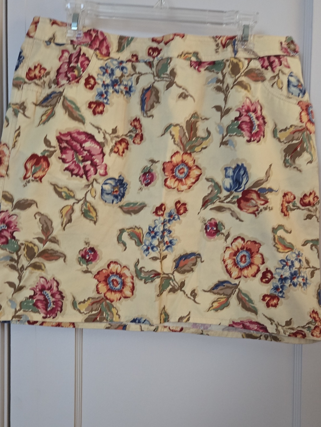 Liz Vintage Floral Skirt Side Button